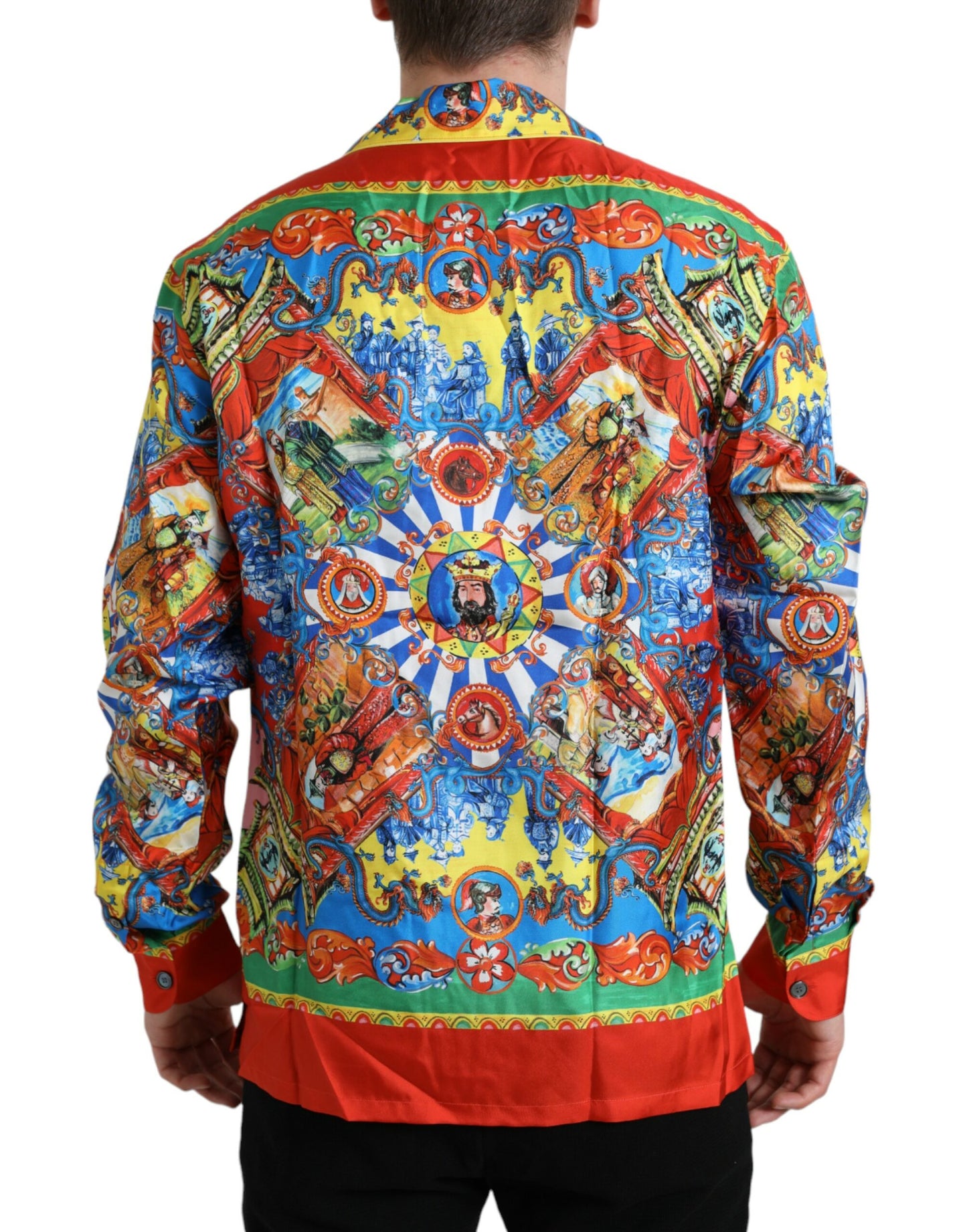 Dolce & Gabbana Multicolor Patterned Button Down Casual Shirt by Dolce & Gabbana