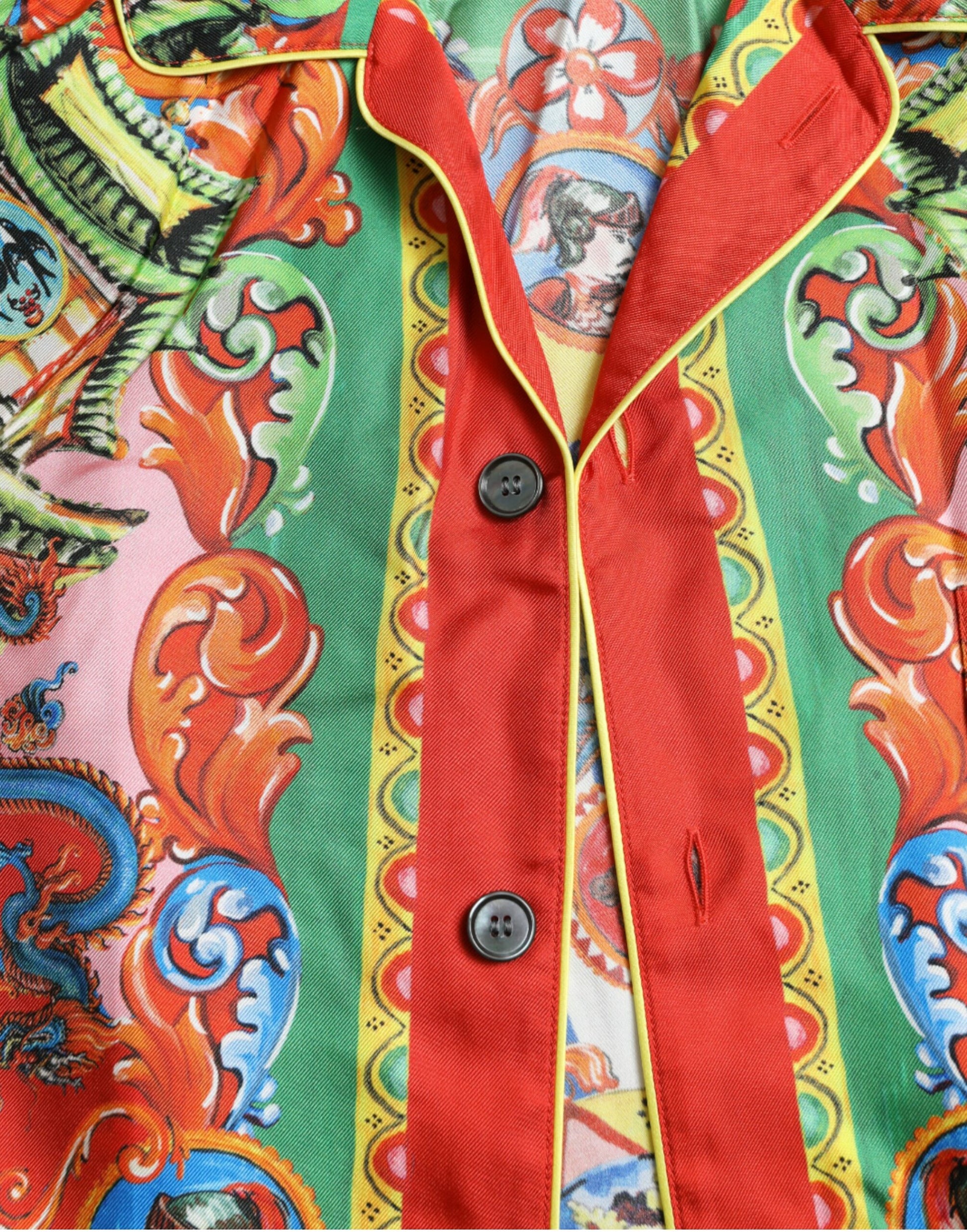 Dolce & Gabbana Multicolor Patterned Button Down Casual Shirt by Dolce & Gabbana