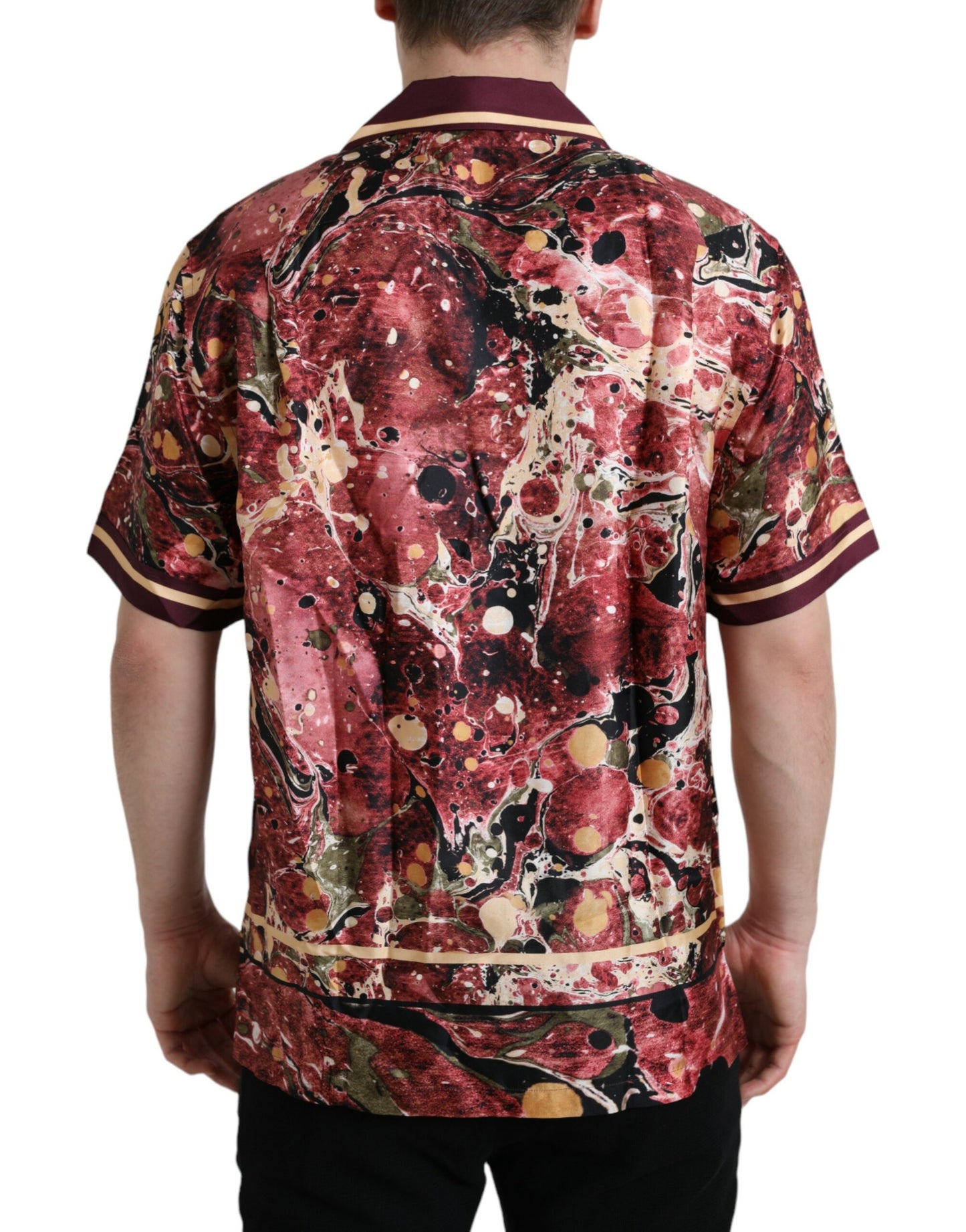 Dolce & Gabbana Multicolor Button Down Silk Shirt by Dolce & Gabbana