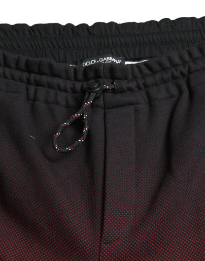 Bermuda en coton à imprimé léopard rouge Dolce &amp; Gabbana