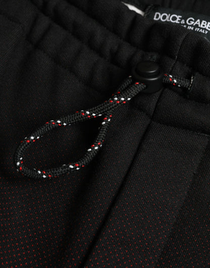 Bermuda en coton à imprimé léopard rouge Dolce &amp; Gabbana