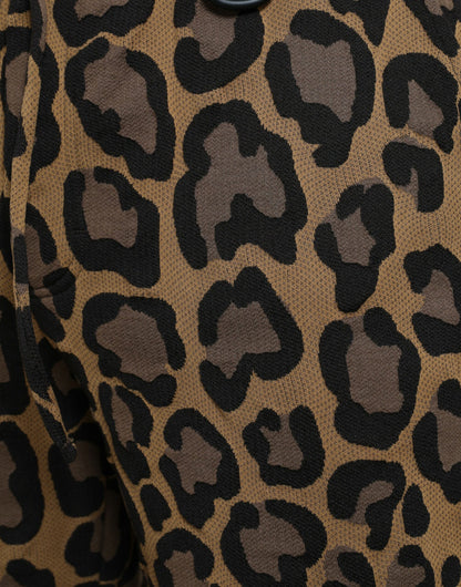 Dolce & Gabbana Brown Leopard Print Polyester Jogger Pants by Dolce & Gabbana
