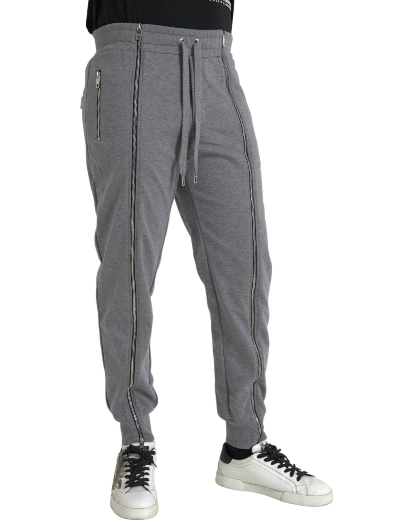 Dolce & Gabbana Gray Cotton Jogger Skinny Sweatpants Pants by Dolce & Gabbana