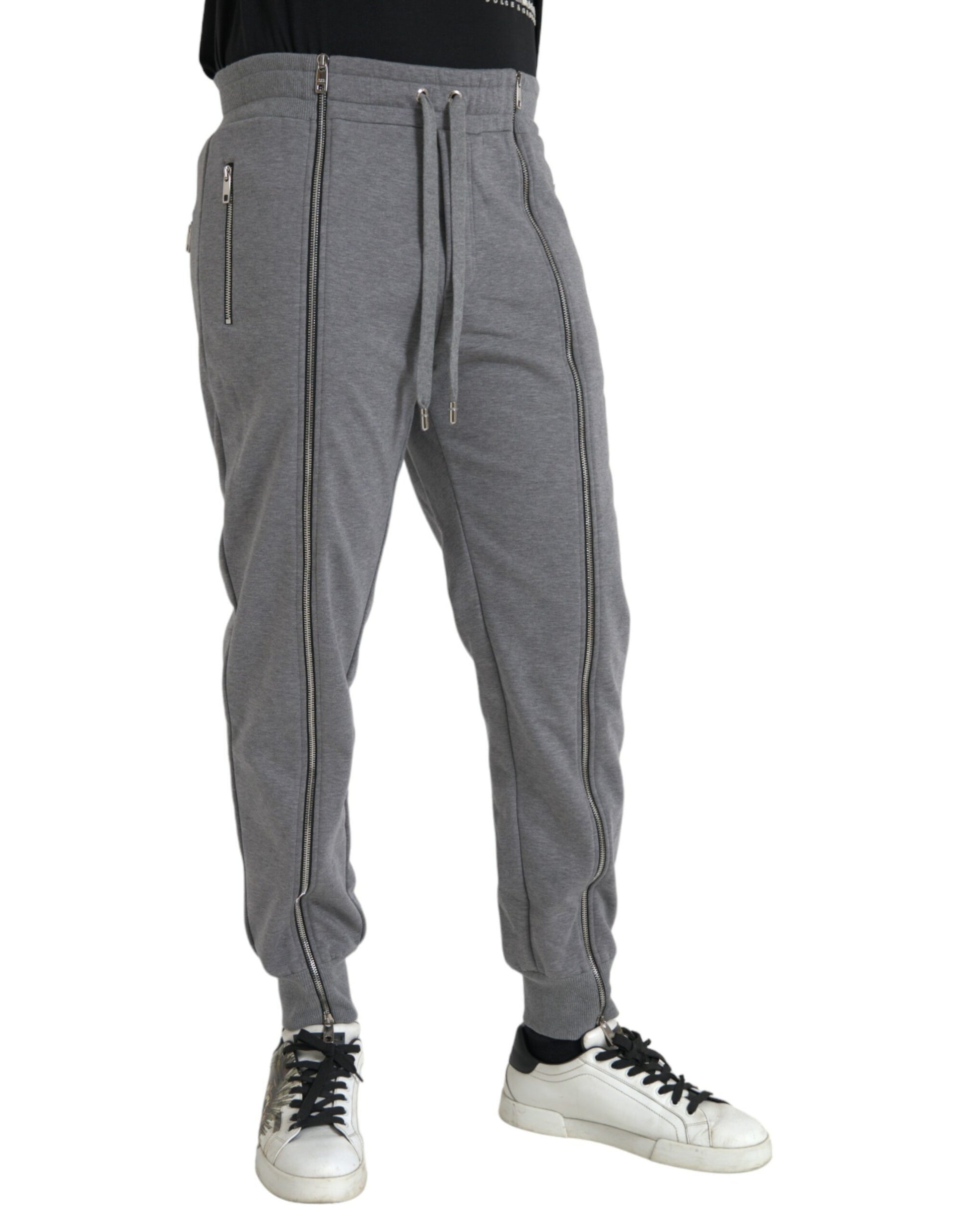 Dolce & Gabbana Gray Cotton Jogger Skinny Sweatpants Pants by Dolce & Gabbana