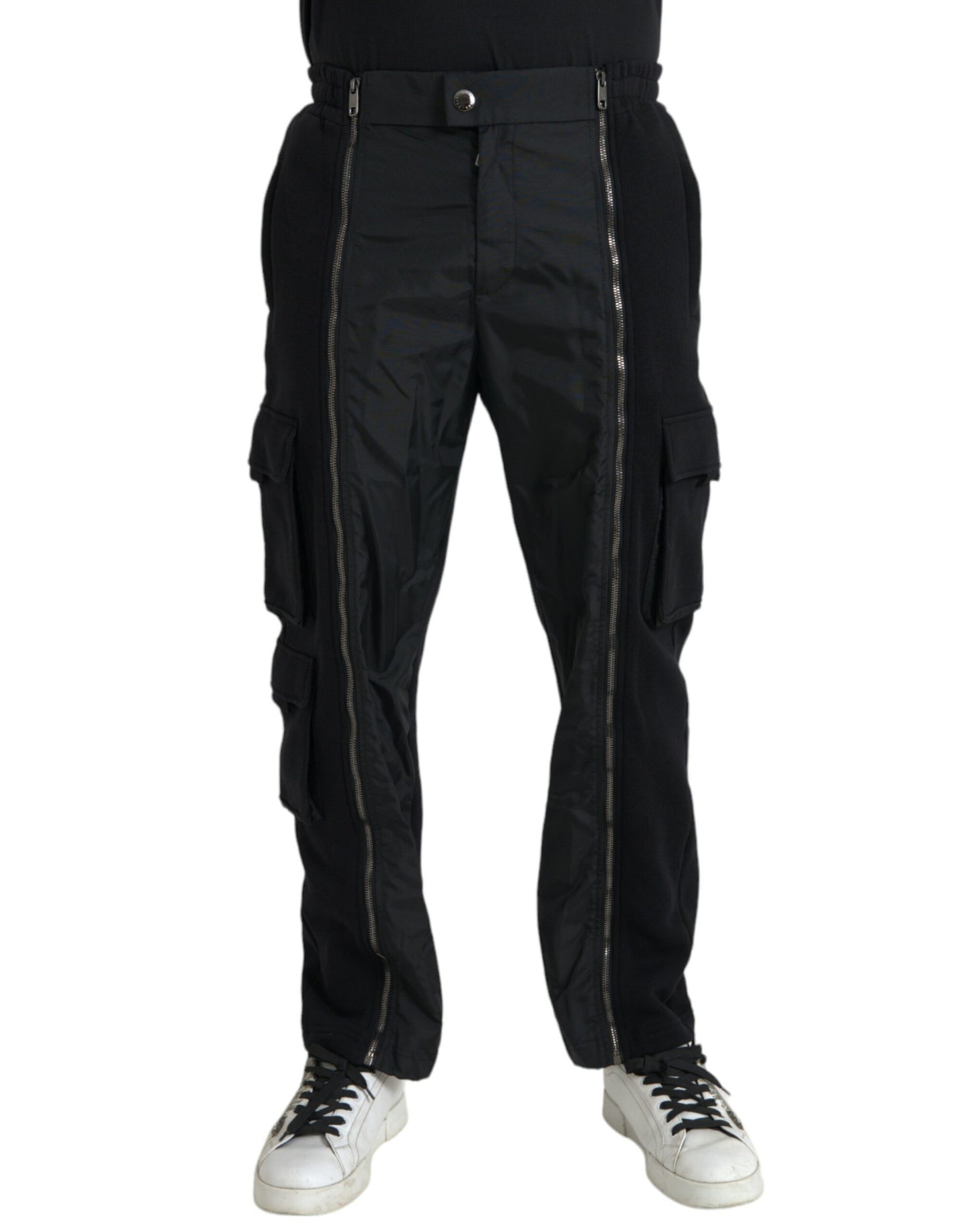 Dolce & Gabbana Black Cotton Blend Skinny Pants by Dolce & Gabbana