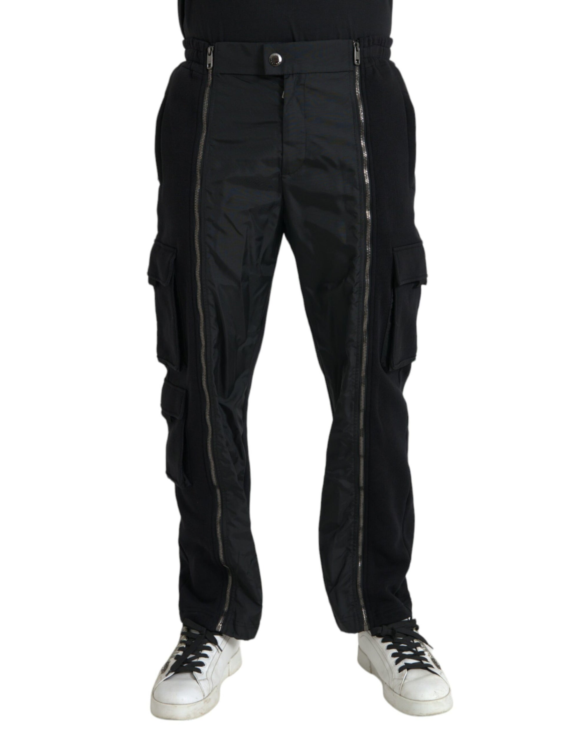 Dolce & Gabbana Black Cotton Blend Skinny Pants by Dolce & Gabbana