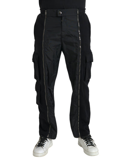 Dolce & Gabbana Black Cotton Blend Skinny Pants by Dolce & Gabbana