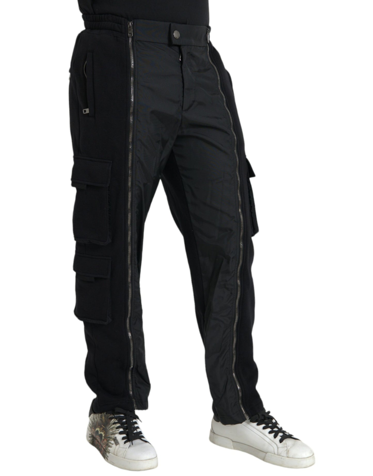 Dolce & Gabbana Black Cotton Blend Skinny Pants by Dolce & Gabbana