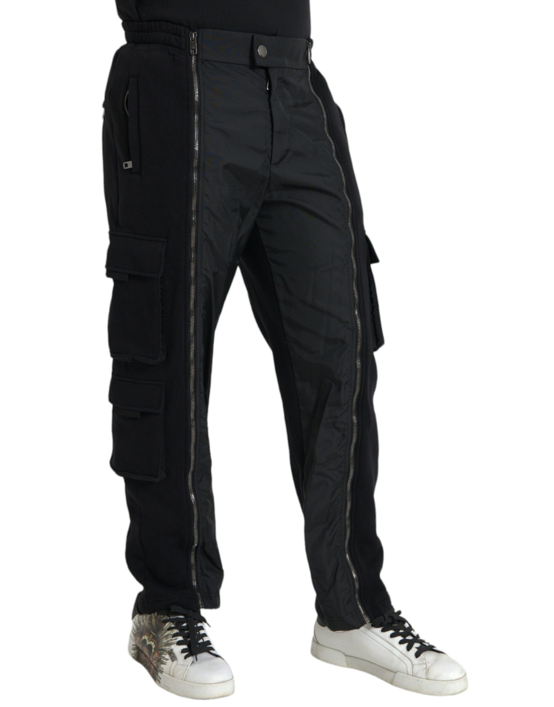 Dolce & Gabbana Black Cotton Blend Skinny Pants by Dolce & Gabbana