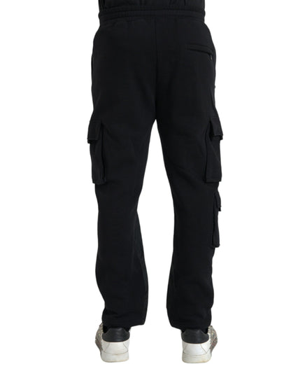 Dolce & Gabbana Black Cotton Blend Skinny Pants by Dolce & Gabbana