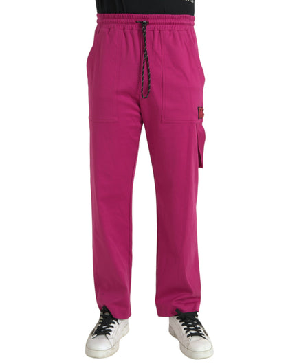 Dolce & Gabbana Pink Logo Cargo Cotton Jogger Sweatpants Pants by Dolce & Gabbana