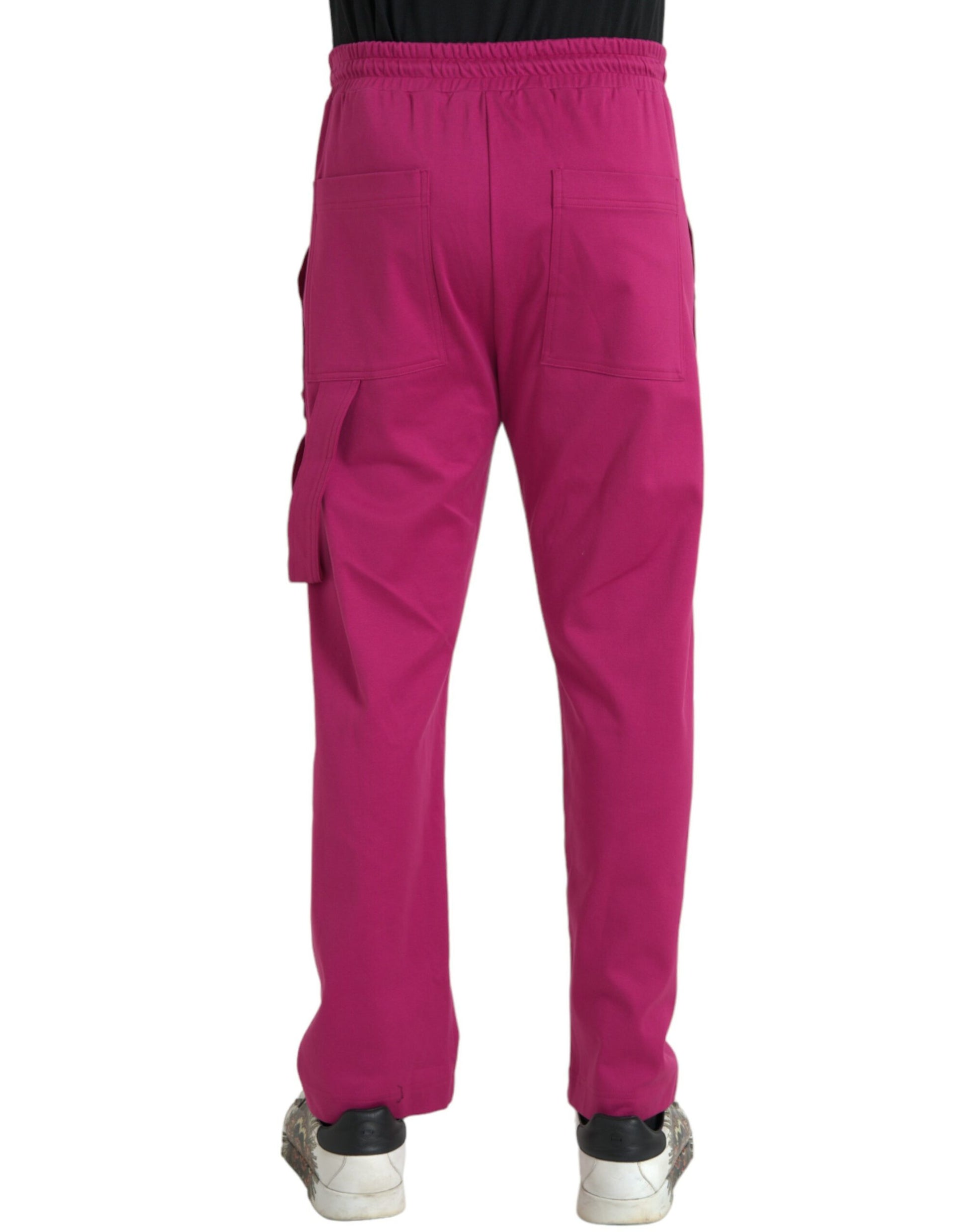 Dolce & Gabbana Pink Logo Cargo Cotton Jogger Sweatpants Pants by Dolce & Gabbana