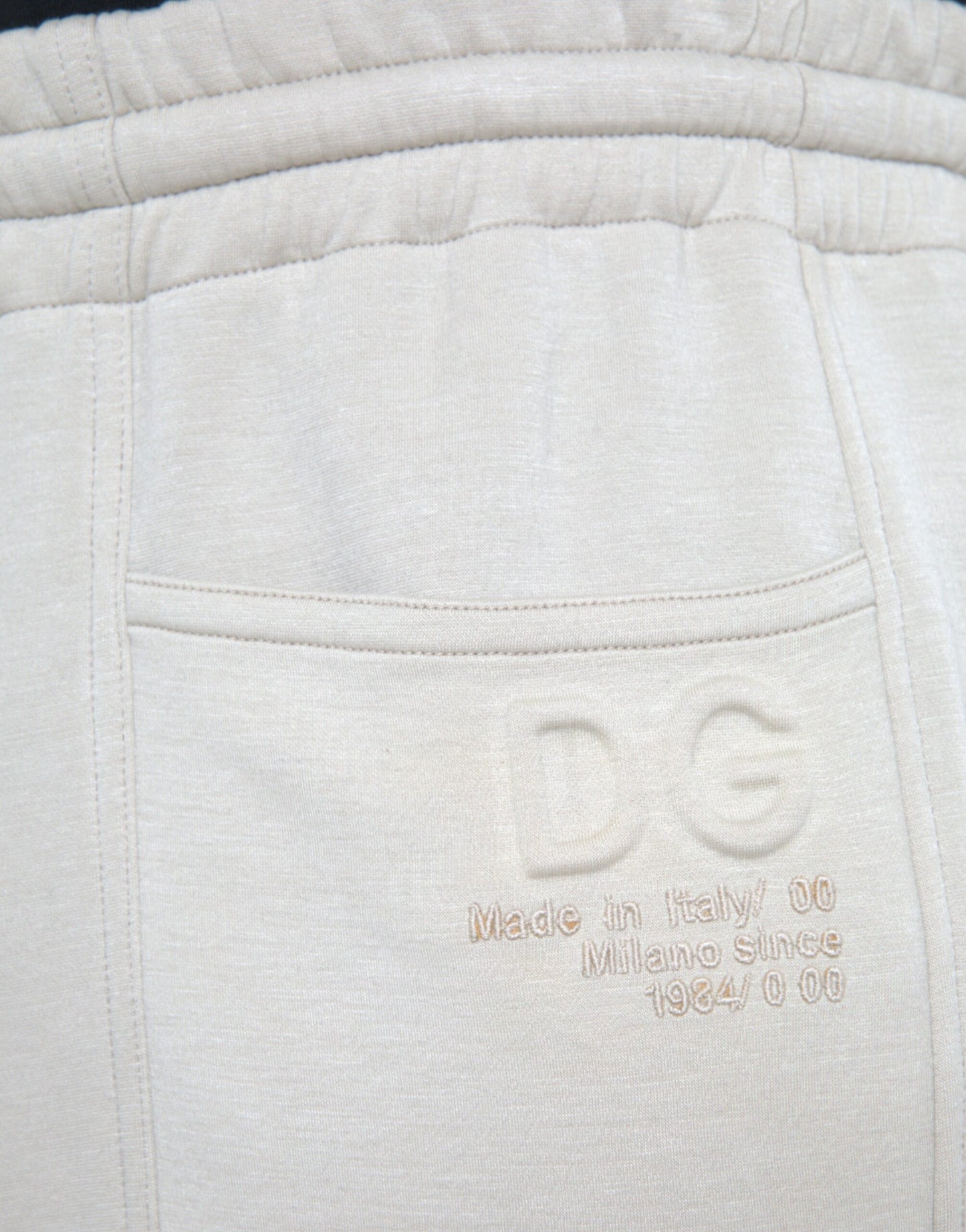 Dolce & Gabbana Off White Viscose Cargo Jogger Sweatpants Pants by Dolce & Gabbana
