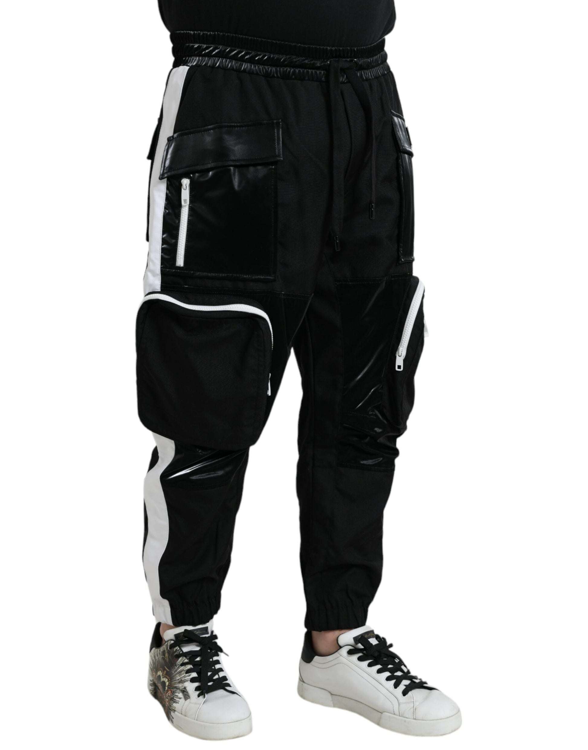 Dolce & Gabbana Black Nylon Cargo Jogger Men Sweatpants Pants by Dolce & Gabbana