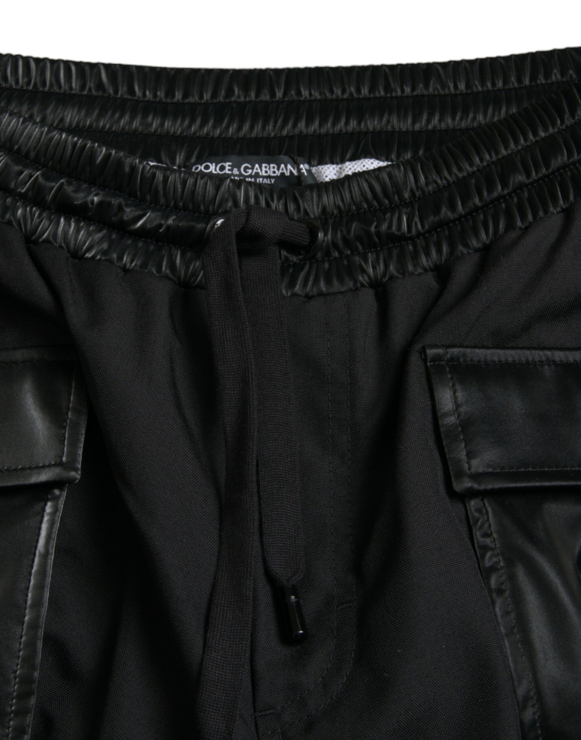 Dolce & Gabbana Black Nylon Cargo Jogger Men Sweatpants Pants by Dolce & Gabbana
