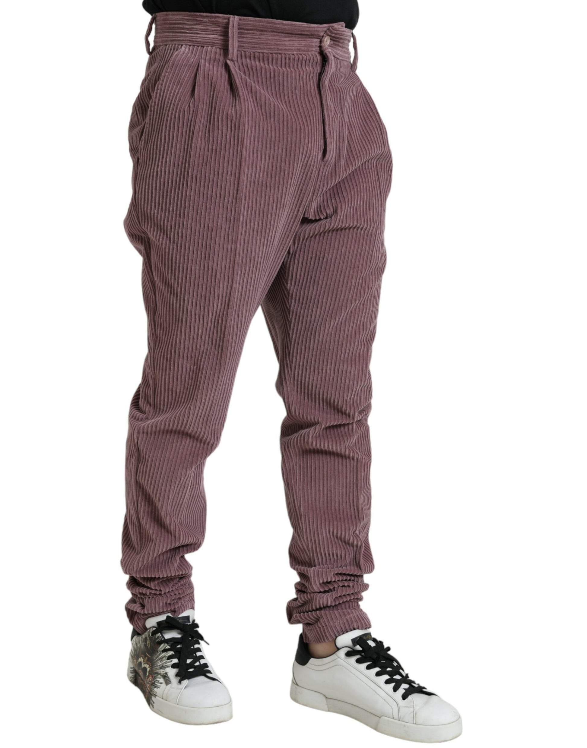 Dolce & Gabbana Purple Corduroy Cotton Stretch Skinny Pants by Dolce & Gabbana
