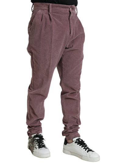 Dolce & Gabbana Purple Corduroy Cotton Stretch Skinny Pants by Dolce & Gabbana