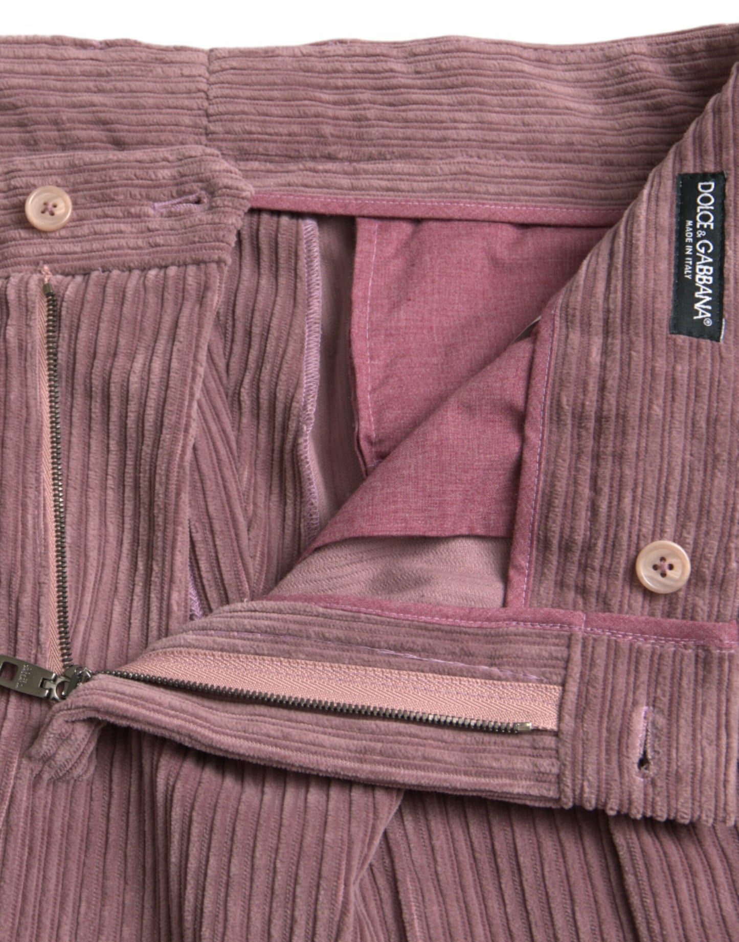 Dolce & Gabbana Purple Corduroy Cotton Stretch Skinny Pants by Dolce & Gabbana
