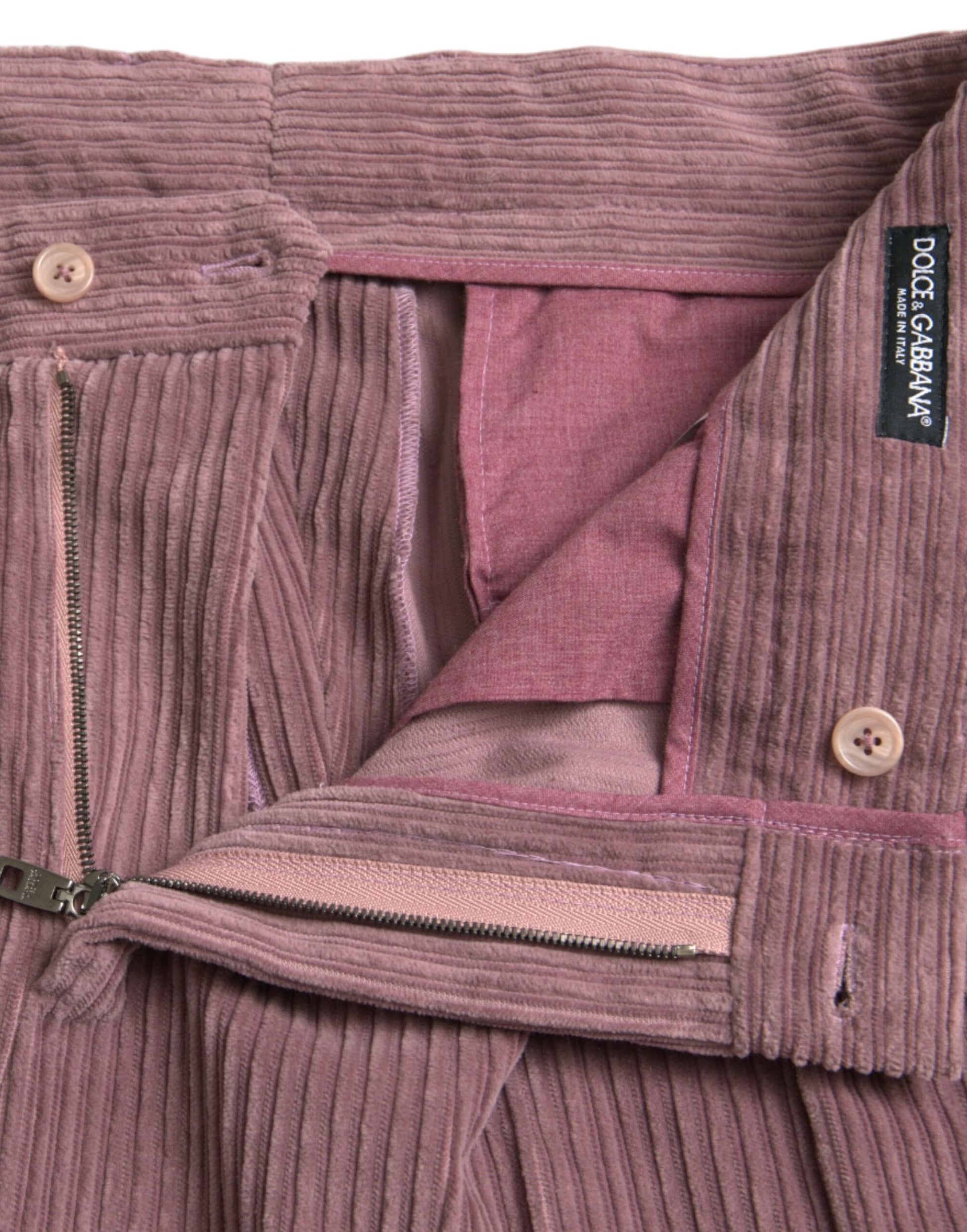 Dolce & Gabbana Purple Corduroy Cotton Stretch Skinny Pants by Dolce & Gabbana