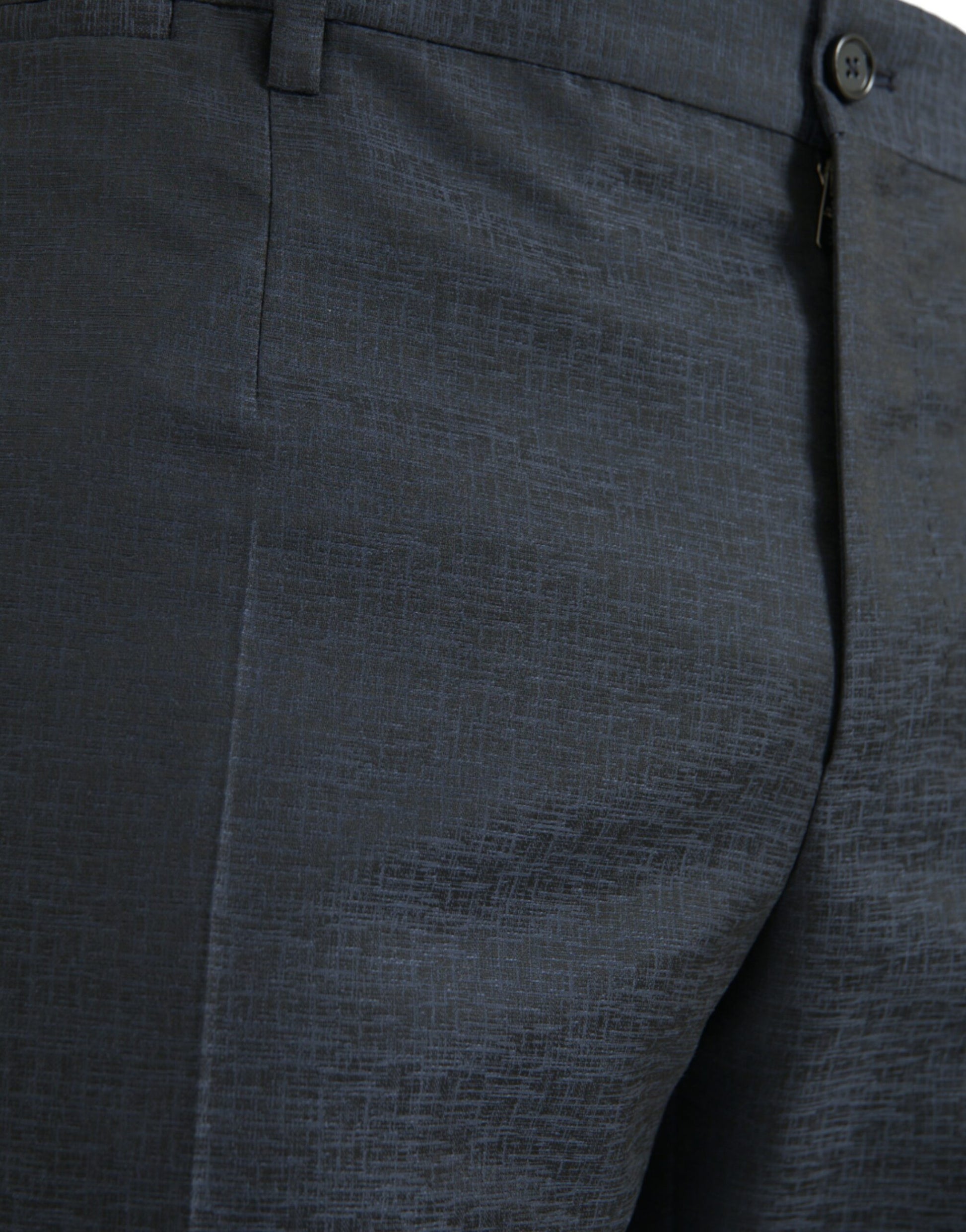 Dolce & Gabbana Blue Wool Men Skinny Dress Pants by Dolce & Gabbana
