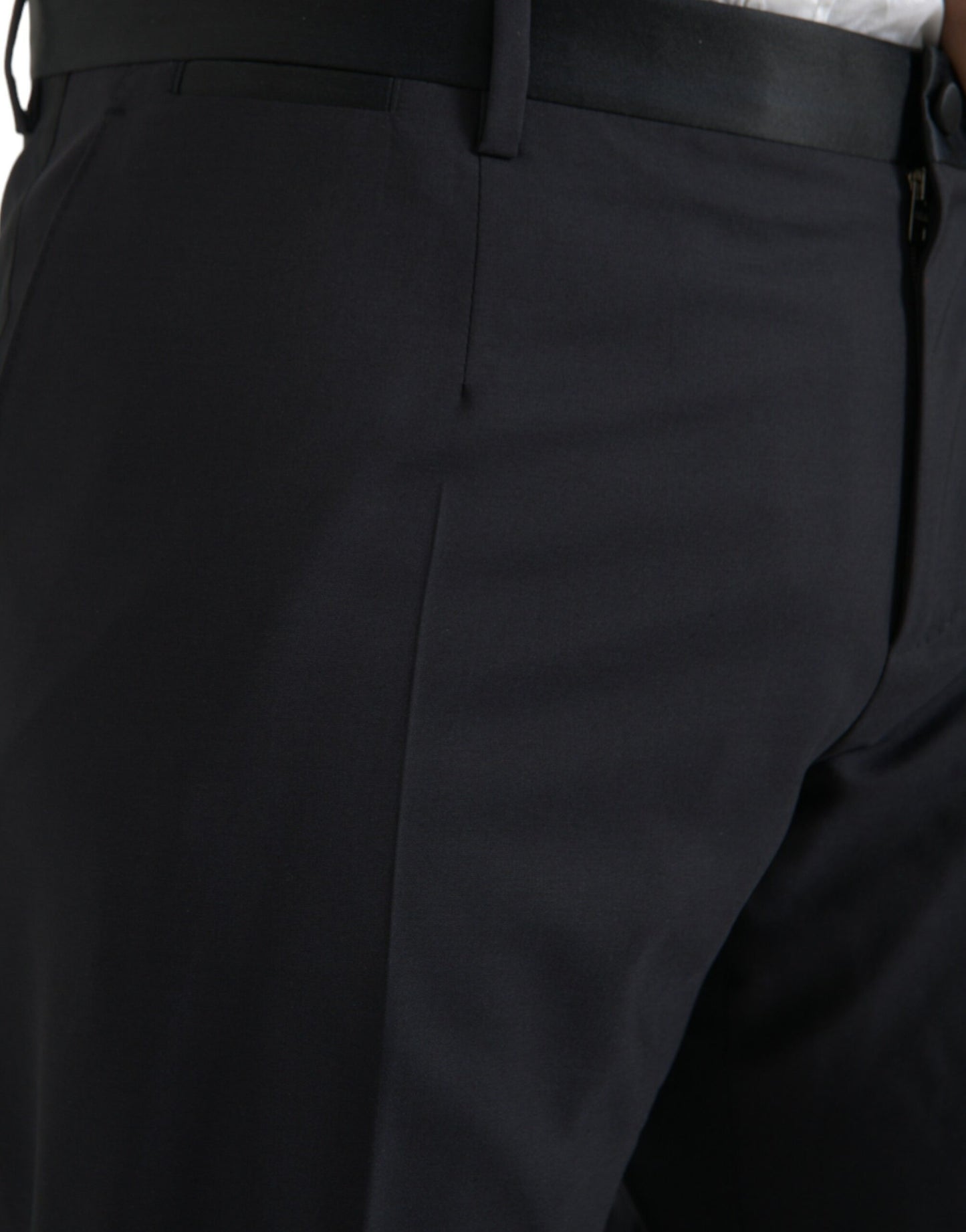 Dolce & Gabbana Blue Wool Men Skinny Dress Pants by Dolce & Gabbana