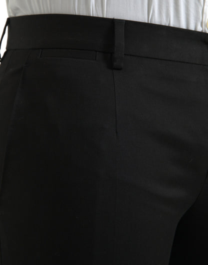 Dolce & Gabbana Black Cotton Stretch Skinny Dress Pants by Dolce & Gabbana