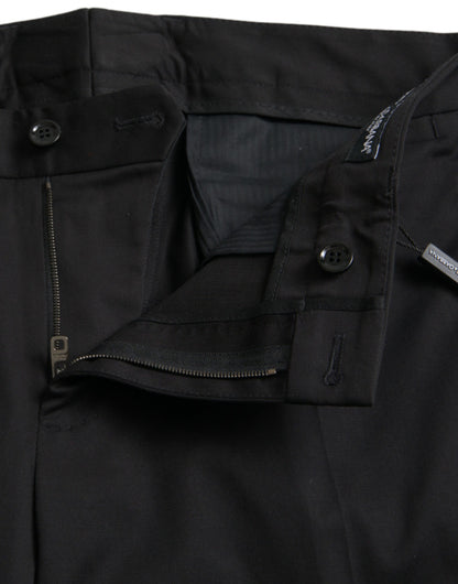 Dolce & Gabbana Black Cotton Stretch Skinny Dress Pants by Dolce & Gabbana
