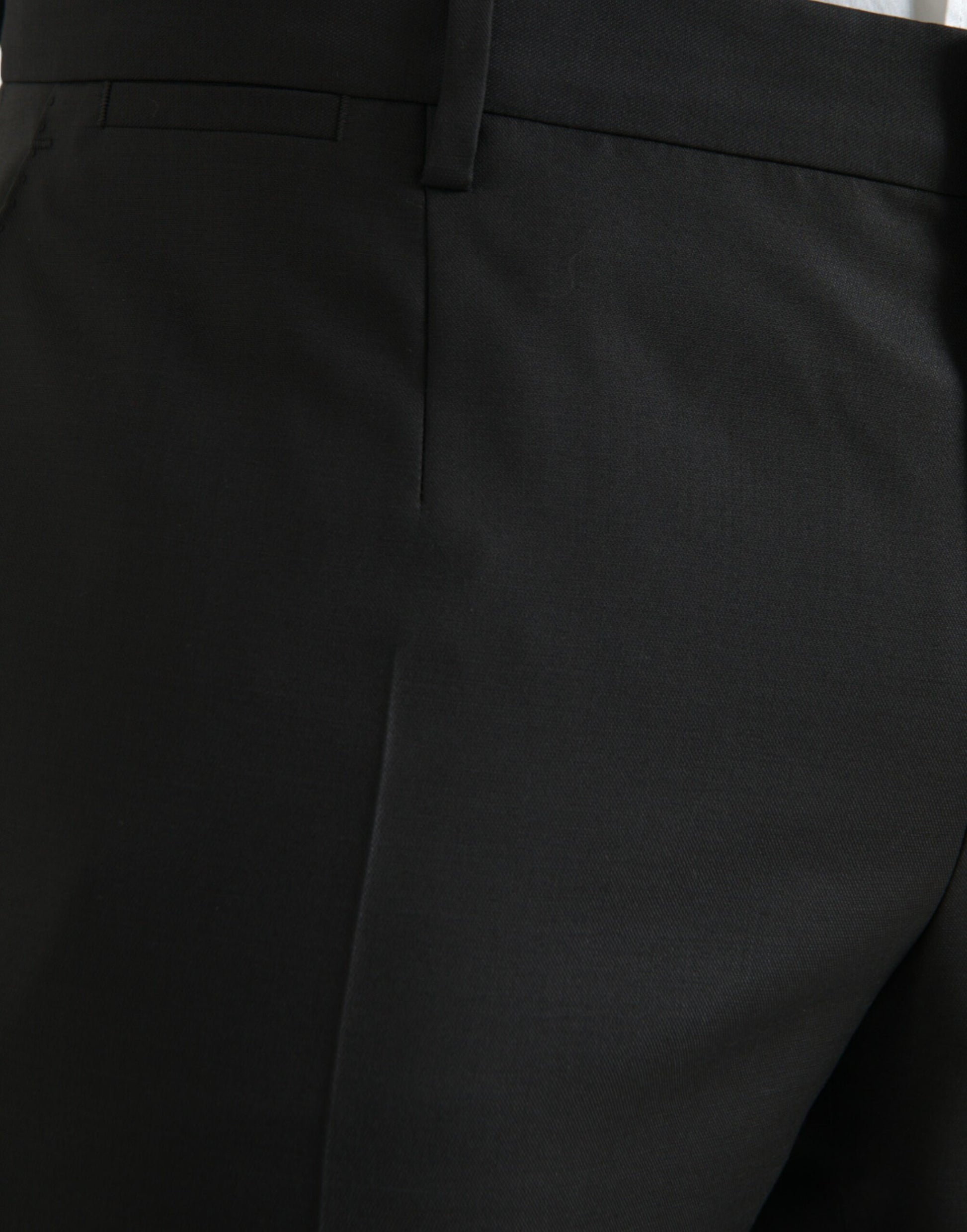 Dolce & Gabbana Black Wool Silk Skinny Dress Pants by Dolce & Gabbana