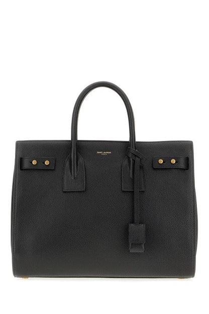 Sac à main Sac De Jour en cuir de veau noir Saint Laurent