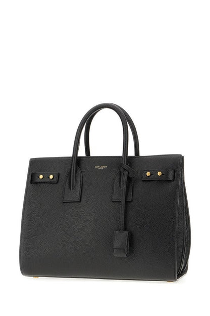 Sac à main Sac De Jour en cuir de veau noir Saint Laurent