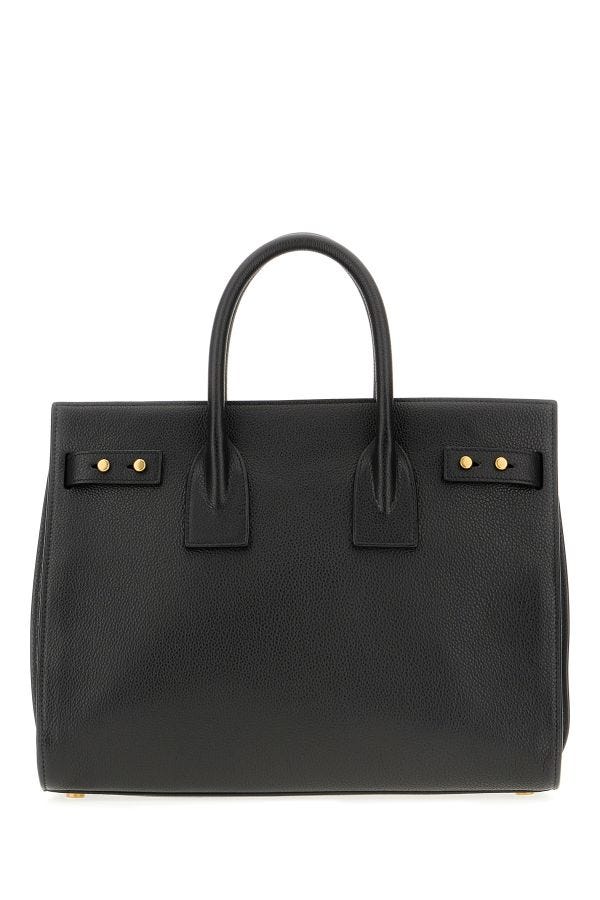 Sac à main Sac De Jour en cuir de veau noir Saint Laurent