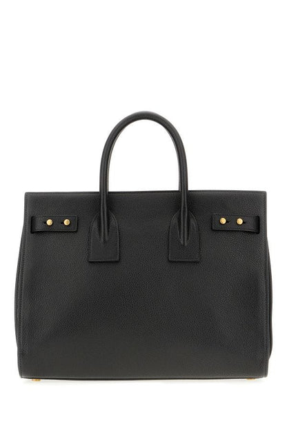 Sac à main Sac De Jour en cuir de veau noir Saint Laurent