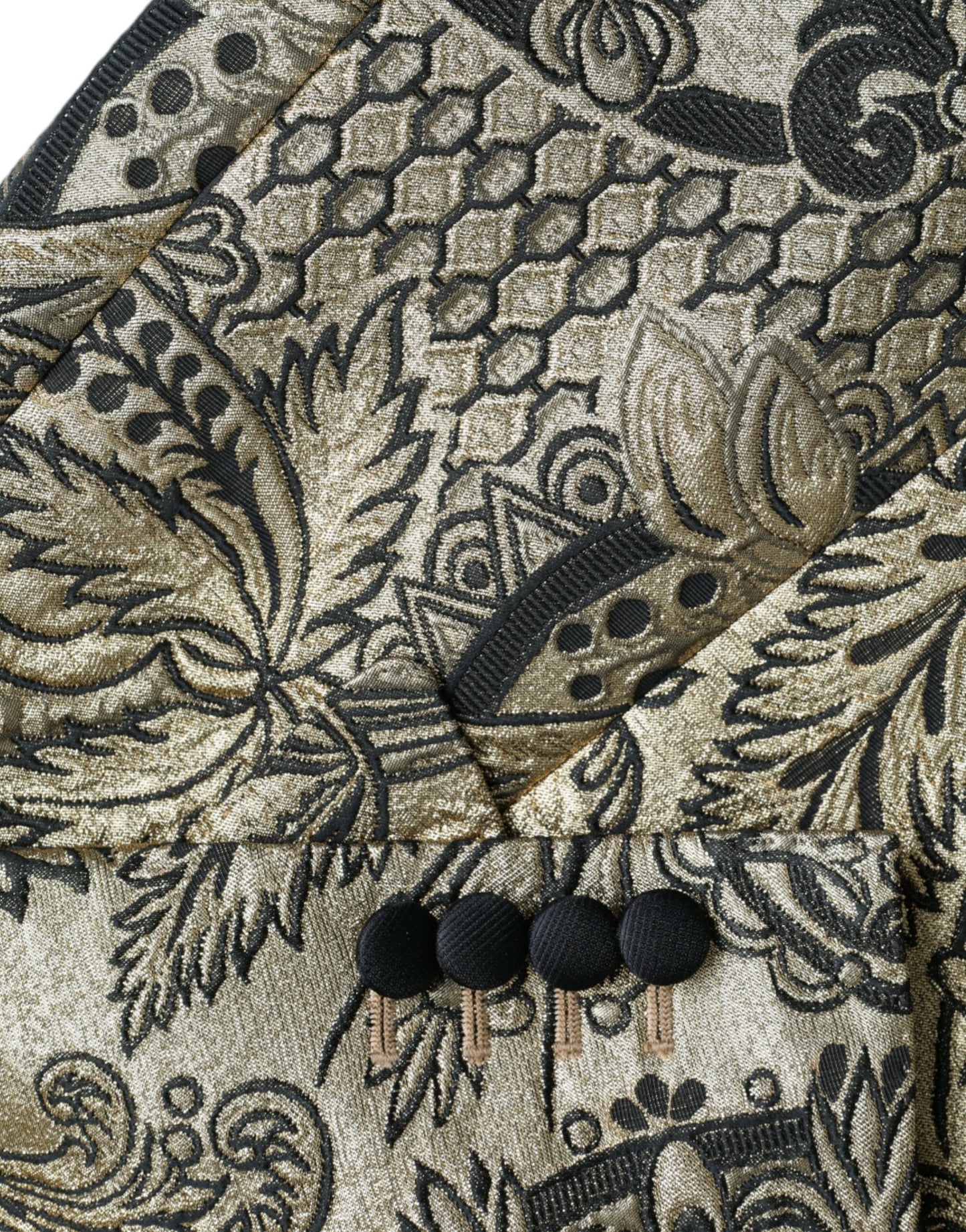 Blazer manteau simple boutonnage en jacquard Dolce &amp; Gabbana Gold SICILIA