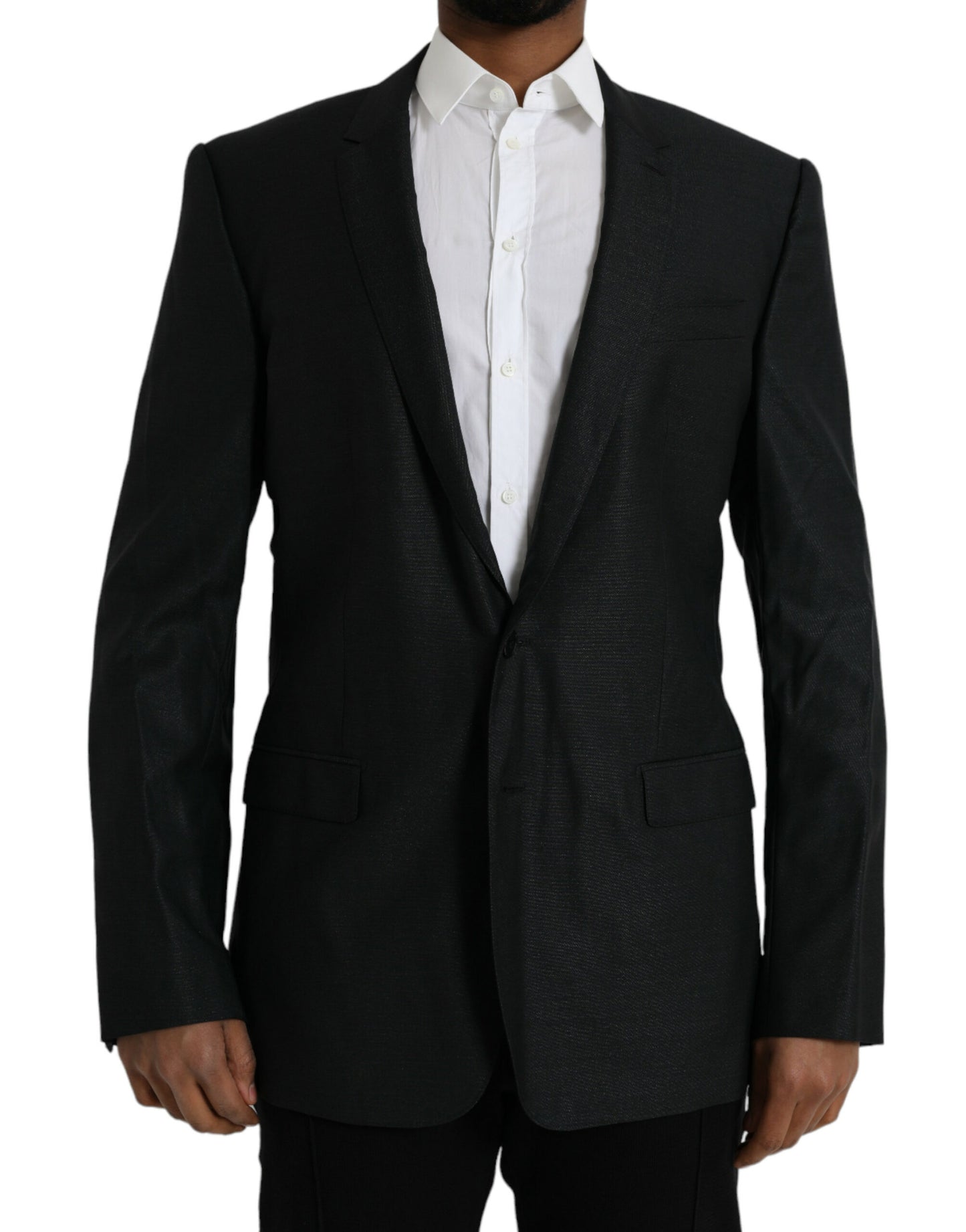 Blazer simple boutonnage en laine noire Dolce &amp; Gabbana