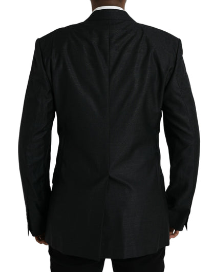 Blazer simple boutonnage en laine noire Dolce &amp; Gabbana