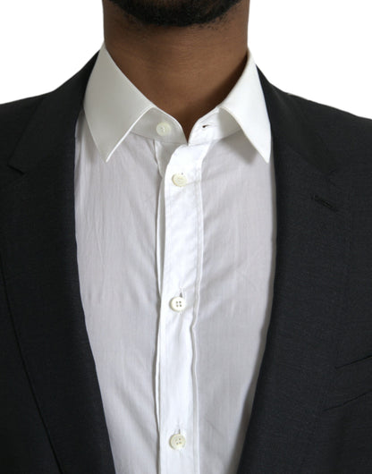 Blazer simple boutonnage en laine noire Dolce &amp; Gabbana