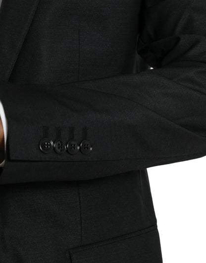Blazer simple boutonnage en laine noire Dolce &amp; Gabbana