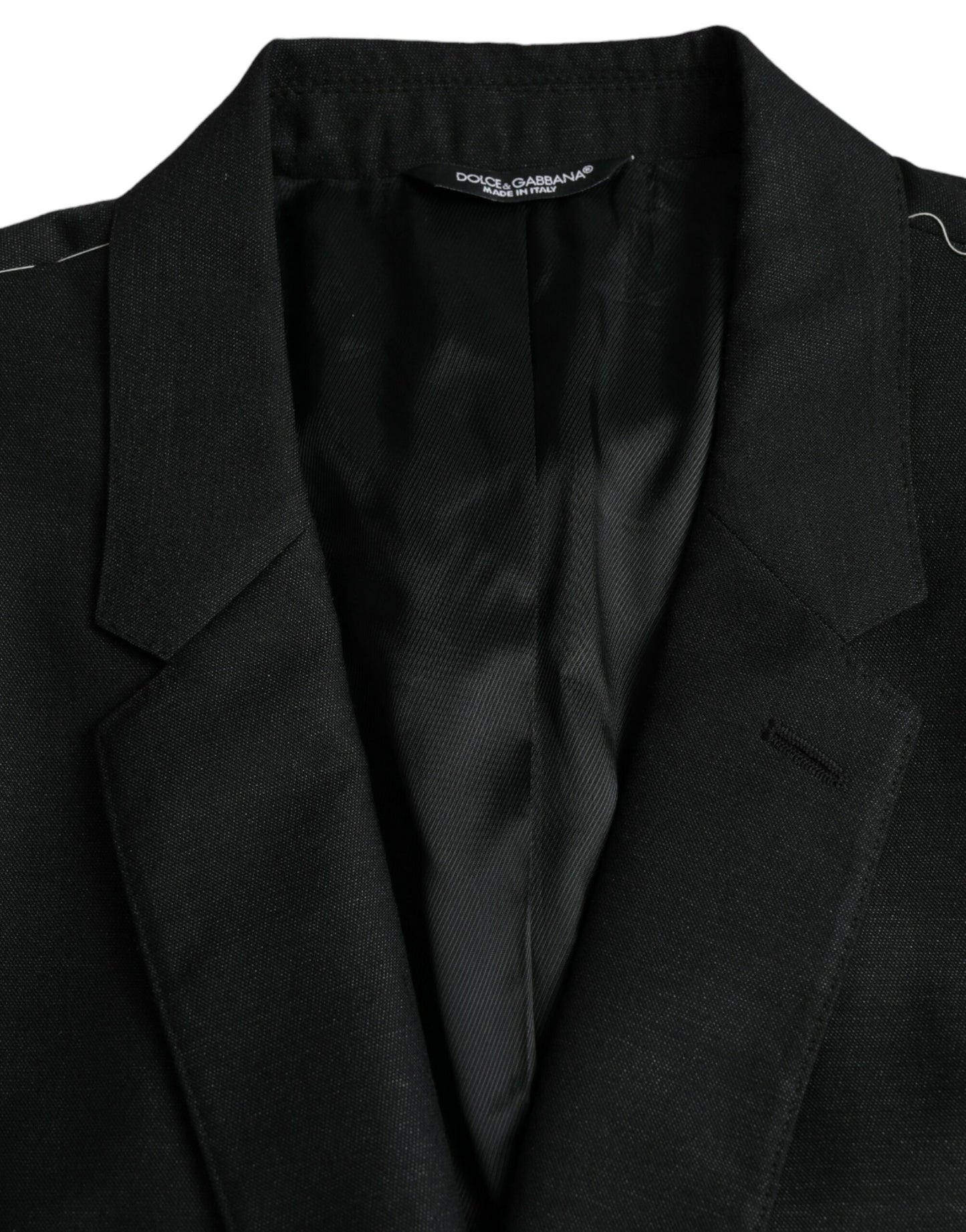 Blazer simple boutonnage en laine noire Dolce &amp; Gabbana