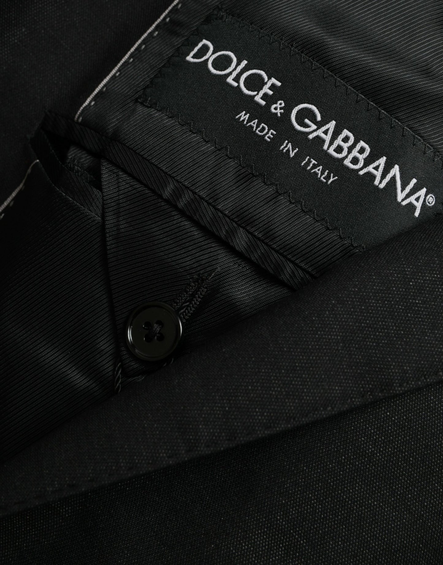 Blazer simple boutonnage en laine noire Dolce &amp; Gabbana