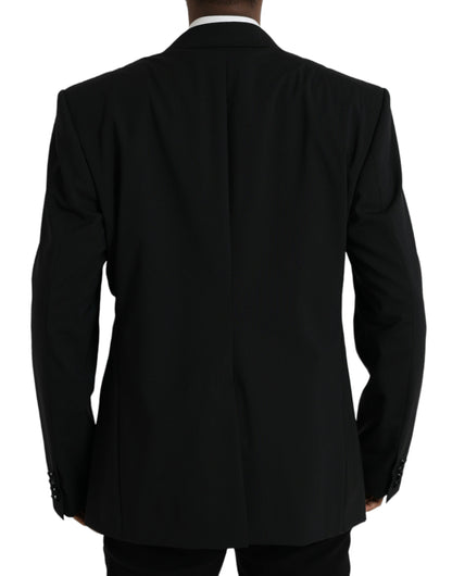 Blazer manteau simple boutonnage noir Dolce &amp; Gabbana SICILIA