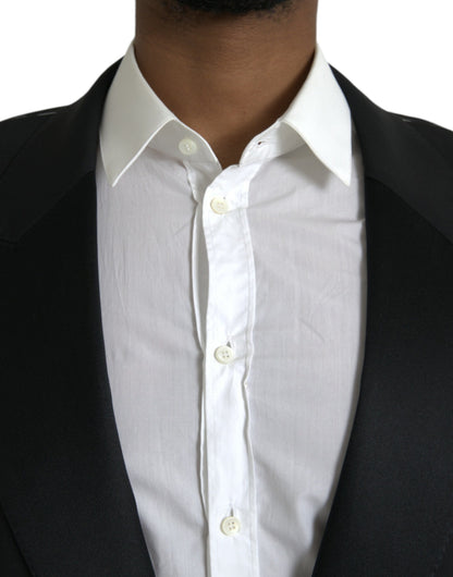 Blazer manteau simple boutonnage noir Dolce &amp; Gabbana SICILIA