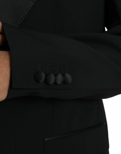 Blazer manteau simple boutonnage noir Dolce &amp; Gabbana SICILIA