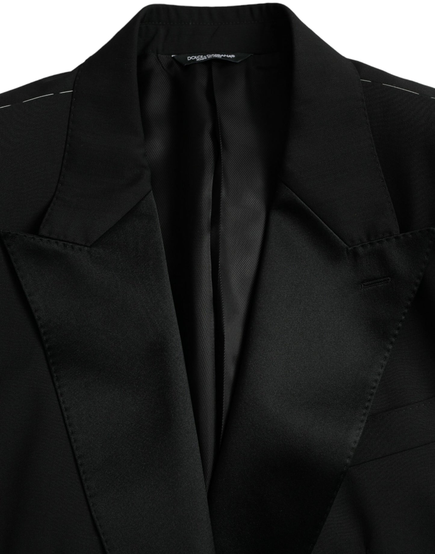 Blazer manteau simple boutonnage noir Dolce &amp; Gabbana SICILIA