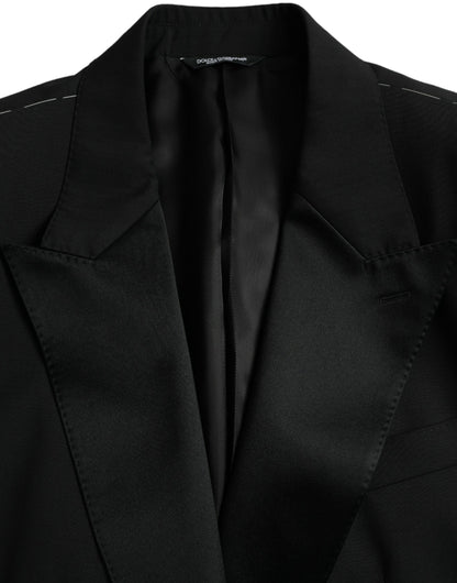 Blazer manteau simple boutonnage noir Dolce &amp; Gabbana SICILIA