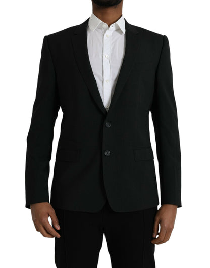 Blazer croisé simple boutonnage Dolce &amp; Gabbana bleu doré