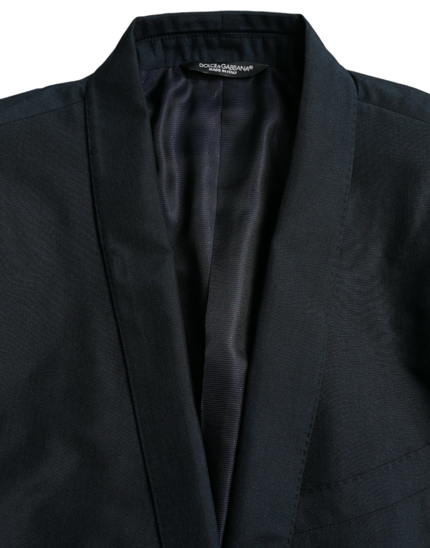Blazer croisé simple boutonnage Dolce &amp; Gabbana bleu doré