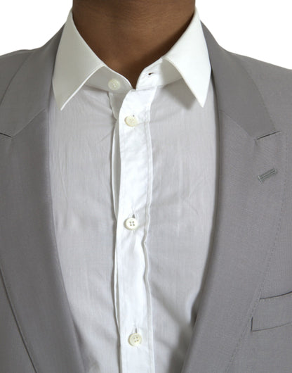 Blazer simple boutonnage en laine grise Dolce &amp; Gabbana