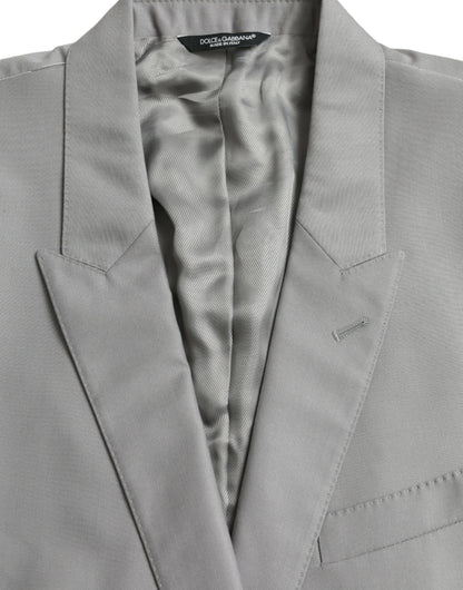 Blazer simple boutonnage en laine grise Dolce &amp; Gabbana