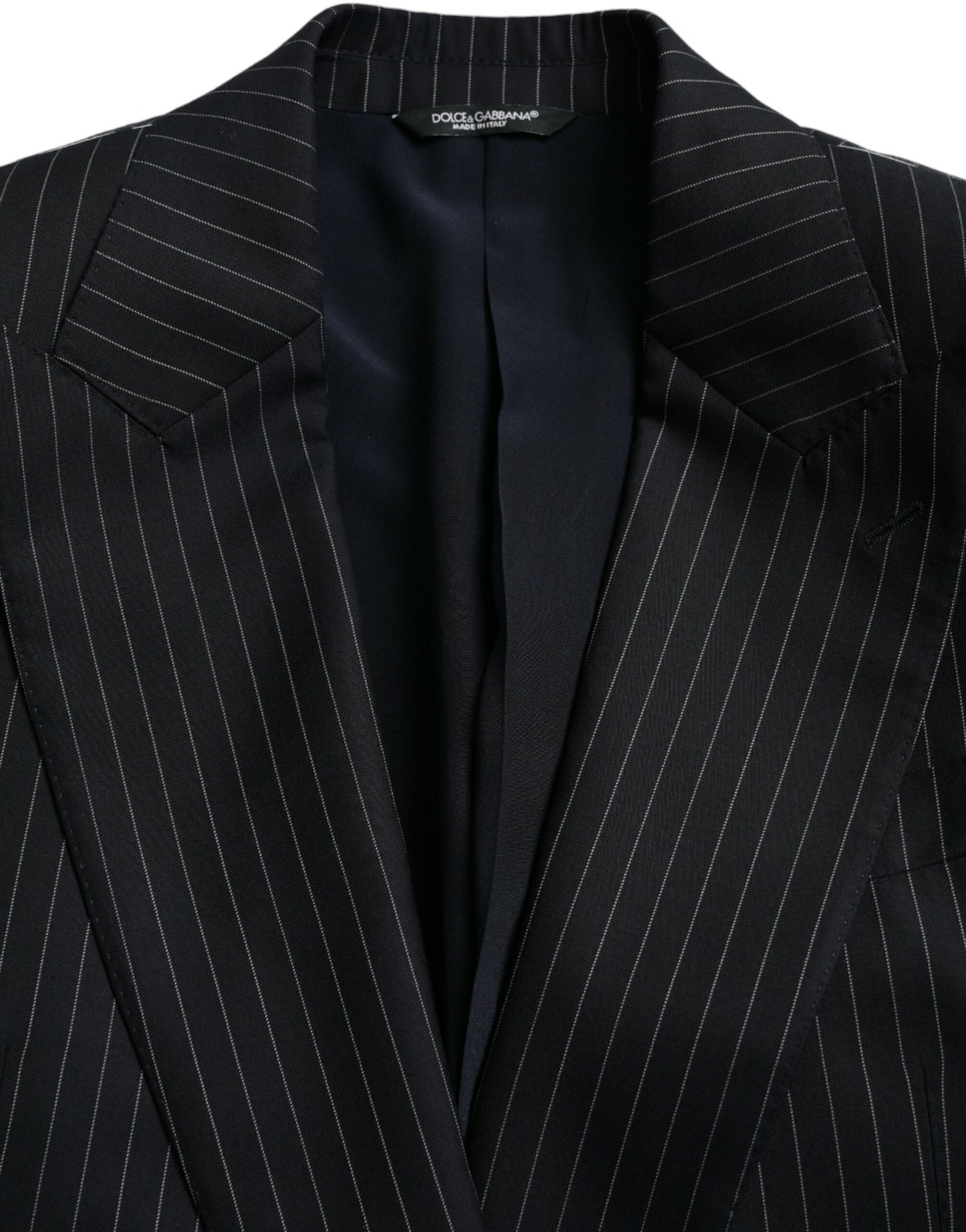Blazer croisé Dolce &amp; Gabbana à rayures noires SICILIA