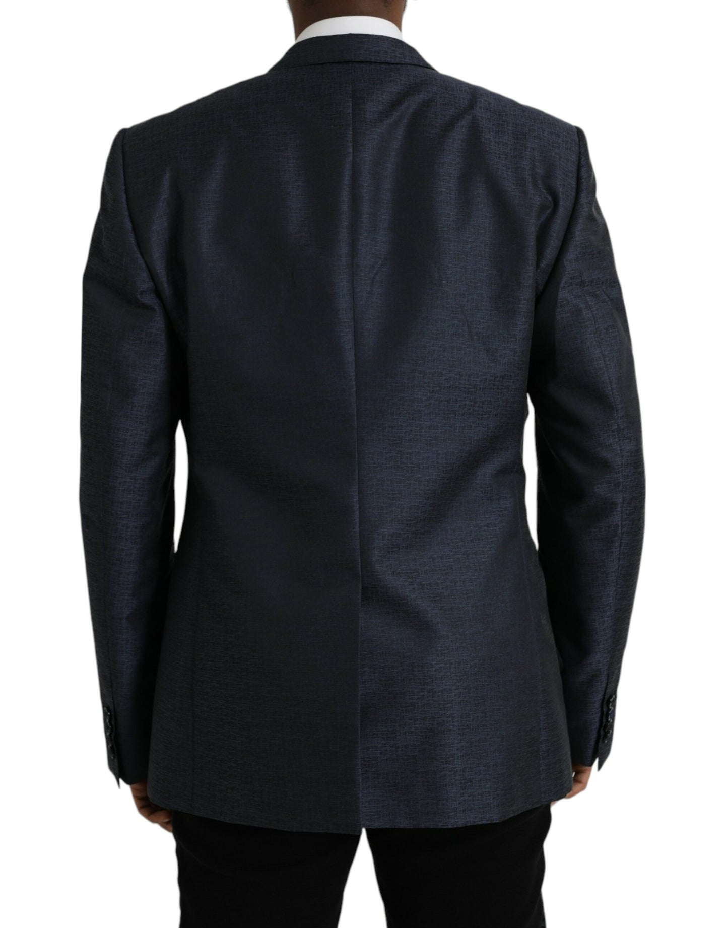 Blazer simple boutonnage en laine bleue Dolce &amp; Gabbana